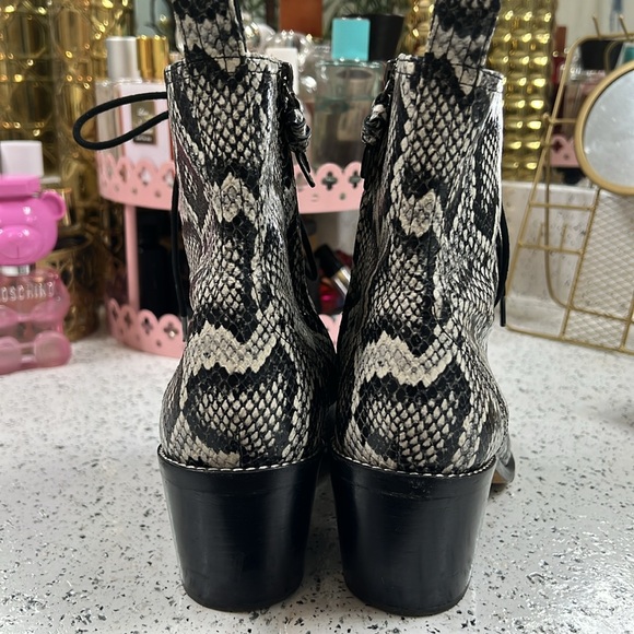 Diane Von Furstenberg Dakota Snakeskin Booties - Picture 3 of 13